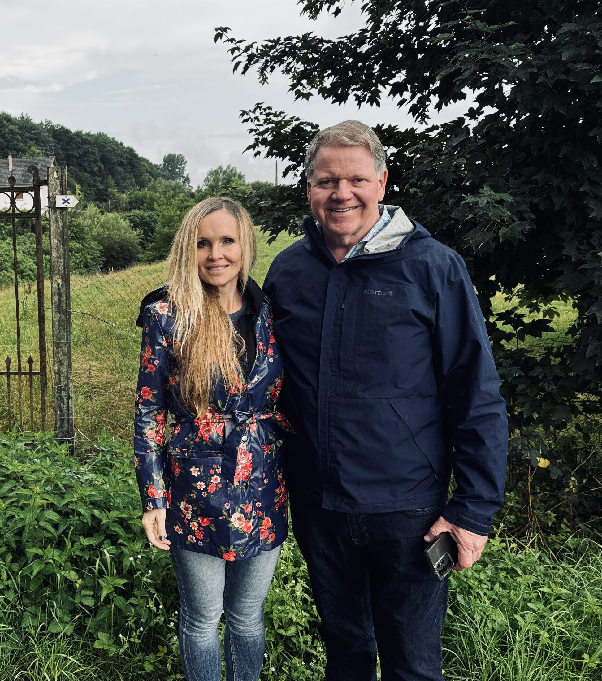 Historian Erin Faith Allen and Tom Breen on a 42nd Rainbow Division tour in Alsace, on the 222nd Infantry front line in the Ohlungen Forest